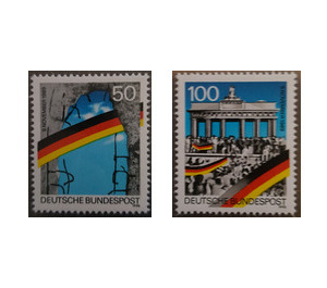 1st anniversary the opening of inner-German borders and the Berlin Wall  - Germany / Federal Republic of Germany 1990 Set