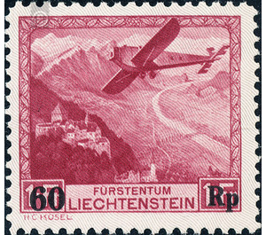 1st postal flight  - Liechtenstein 1935 - 60#100