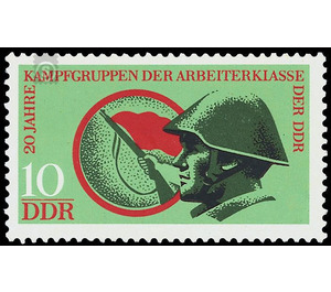 20 years combat groups - Germany / German Democratic Republic 1973 - 10 Pfennig