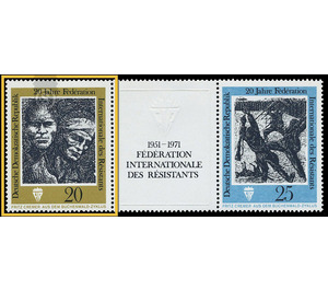 20 years international federation of resistance fighters  - Germany / German Democratic Republic 1971 - 20 Pfennig