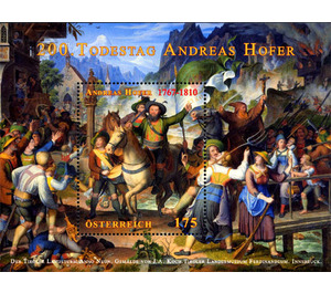 200th anniversary of death Andreas Hofer  - Austria / II. Republic of Austria 2010