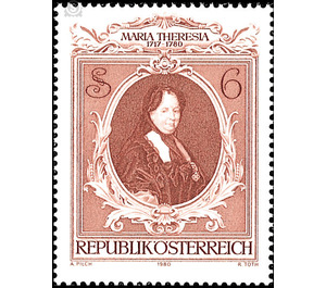 200th anniversary of death  - Austria / II. Republic of Austria 1980 - 6 Shilling