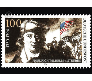 200th anniversary of death of Friedrich Wilhelm von Steuben  - Germany / Federal Republic of Germany 1994 - 100 Pfennig