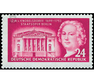 200th anniversary of the death of famous German builders  - Germany / German Democratic Republic 1953 - 24 Pfennig