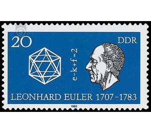 200th anniversary of the death of Leonhard Euler  - Germany / German Democratic Republic 1983 - 20 Pfennig