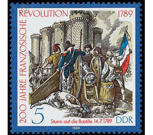 200th anniversary of the French Revolution  - Germany / German Democratic Republic 1989 - 5 Pfennig