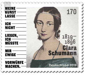200th Birthday Clara Schumann  - Germany / Federal Republic of Germany 2019 - 170 Euro Cent
