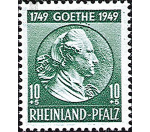 200th birthday  - Germany / Western occupation zones / Rheinland-Pfalz 1949 - 10 Pfennig