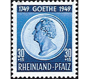 200th birthday  - Germany / Western occupation zones / Rheinland-Pfalz 1949 - 30 Pfennig