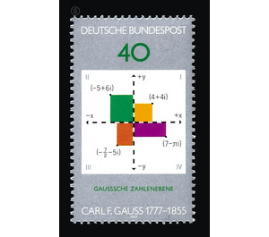 200th birthday of Carl Friedrich Gauß  - Germany / Federal Republic of Germany 1977 - 40 Pfennig