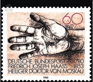 200th birthday of Dr. Friedrich Joseph Haass(1780-1853)  - Germany / Federal Republic of Germany 1980 - 60 Pfennig