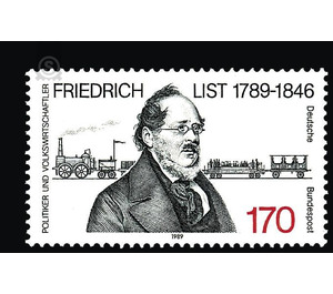 200th birthday of Friedrich List  - Germany / Federal Republic of Germany 1989 - 170 Pfennig