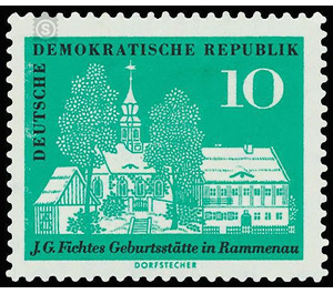 200th birthday of Johann Gottlieb Fichte  - Germany / German Democratic Republic 1962 - 10 Pfennig