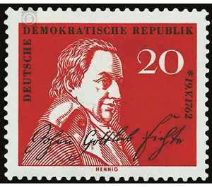 200th birthday of Johann Gottlieb Fichte  - Germany / German Democratic Republic 1962 - 20 Pfennig