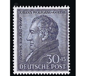 200th birthday of Johann Wolfgang von Goethe  - Germany / Western occupation zones / American zone 1949 - 30 Pfennig