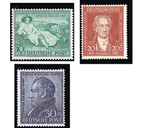 200th birthday of Johann Wolfgang von Goethe  - Germany / Western occupation zones / American zone 1949 Set