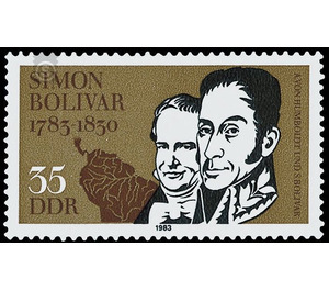 200th birthday of Simon de Bolivar  - Germany / German Democratic Republic 1983 - 35 Pfennig