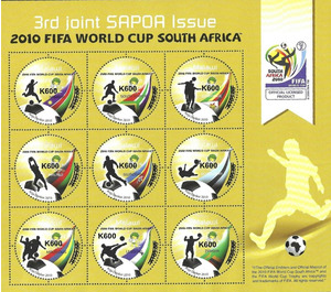 2010 FIFA World Cup South Africa Issue Surcharged - East Africa / Malawi 2021