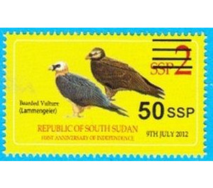 2017 Surcharge on 2012 Birds of South Sudan Stamp - East Africa / South Sudan 2017 - 50