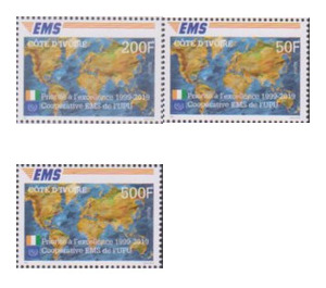 20th Anniverasry of UPU EMS Services (2019) - West Africa / Ivory Coast 2019 Set
