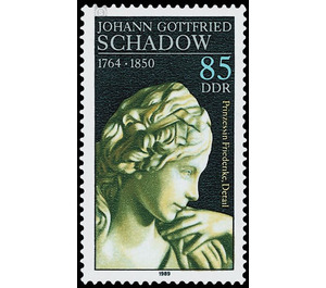 225th birthday of Johann Gottfried Schadow  - Germany / German Democratic Republic 1989 - 85 Pfennig