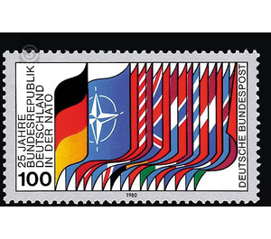 25 years affiliation to NATO  - Germany / Federal Republic of Germany 1980 - 100 Pfennig