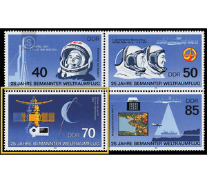 25 years of manned spaceflight  - Germany / German Democratic Republic 1986 - 70 Pfennig