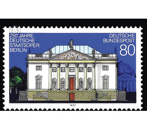 250 years german state opera berlin  - Germany / Federal Republic of Germany 1992 - 80 Pfennig