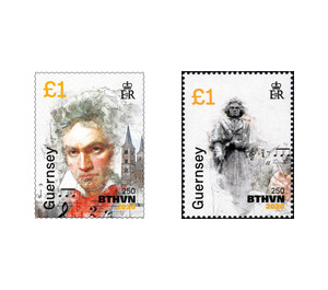 250th Anniversary of Birth of Ludwig von Beethoven - Guernsey 2020 Set