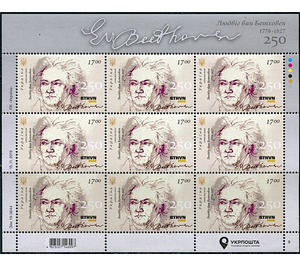 250th Anniversary of Birth of Ludwig von Beethoven - Ukraine 2020