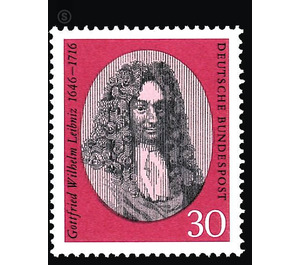 250th anniversary of death of Gottfried Wilhelm Leibniz  - Germany / Federal Republic of Germany 1966 - 30 Pfennig