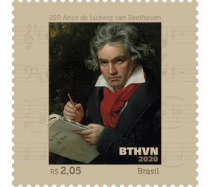 250th Birth Anniversary of Ludwig von Beethoven (1770-1827) - Brazil 2020 - 2.05