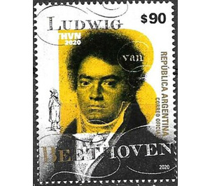 250th Birth Anniversary of Ludwig von Beethoven (1770-1827) - South America / Argentina 2020 - 90