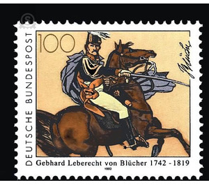 250th birthday of Gebhard Leberecht Prince Blücher von Wahlstatt  - Germany / Federal Republic of Germany 1992 - 100 Pfennig