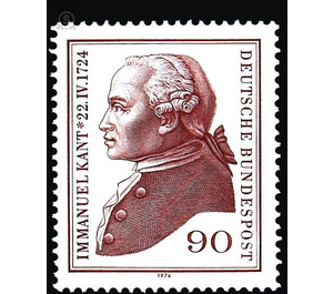 250th birthday of Immanuel Kant  - Germany / Federal Republic of Germany 1974 - 90 Pfennig