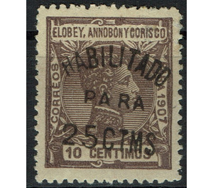 25c On 10c - Central Africa / Equatorial Guinea  / Elobey, Annobon and Corisco 1908 - 25