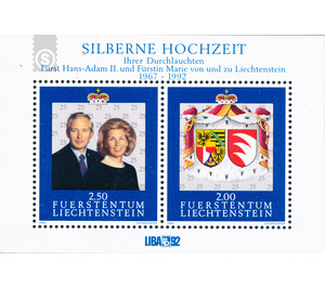 25th wedding anniversary  - Liechtenstein 1992 - 2.5 +2