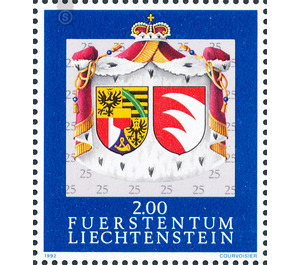 25th wedding anniversary  - Liechtenstein 1992 - 250 Rappen