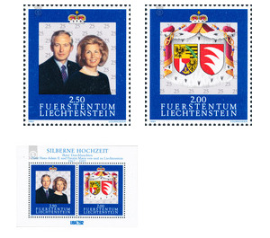 25th wedding anniversary  - Liechtenstein 1992 Set