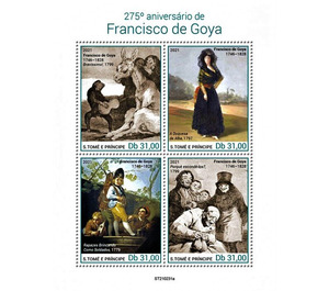 275th Anniversary of the Birth of Francisco de Goya - Central Africa / Sao Tome and Principe 2021