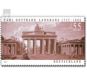 275th birthday of Carl Gotthard Langhans  - Germany / Federal Republic of Germany 2007 - 55 Euro Cent