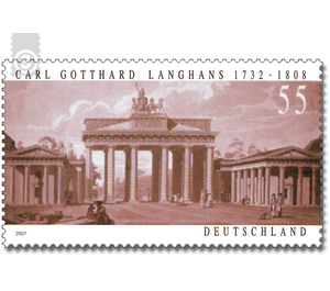 275th birthday of Carl Gotthard Langhans - self-Adhesive  - Germany / Federal Republic of Germany 2007 - 55 Euro Cent