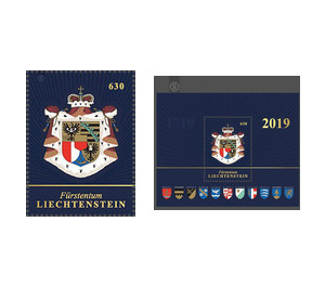 300th anniversary of the Principality of Liechtenstein - Grand coat of arms - Liechtenstein 2019 Set