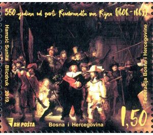 350th Anniversary of Death of Rembrandt van Rijn - Bosnia and Herzegovina 2019 - 1.50