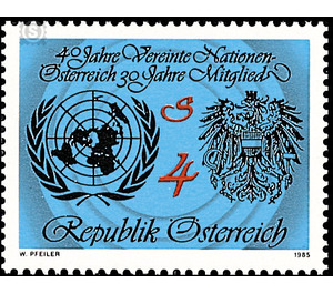 40 years  - Austria / II. Republic of Austria 1985 - 4 Shilling