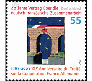 40 years German-French cooperation agreement  - Germany / Federal Republic of Germany 2003 - 55 Euro Cent