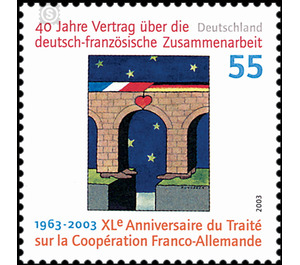 40 years German-French cooperation agreement  - Germany / Federal Republic of Germany 2003 - 55 Euro Cent