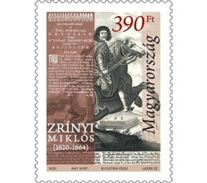 400th Anniversary of Birth of Miklós Zrínyi - Hungary 2020 - 390