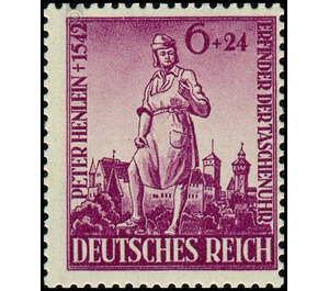 400th anniversary of the death of Peter Henlein  - Germany / Deutsches Reich 1942 - 6 Reichspfennig