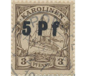 5 Pf on SMS Hohenzollern - Micronesia / Caroline Islands 1910 - 5